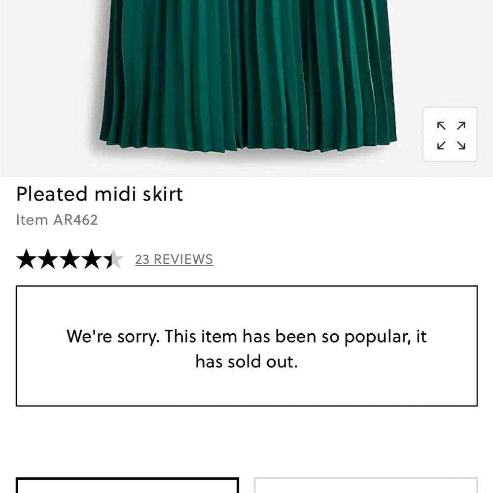 J. Crew NWT | Pleated MIDI Skirt Academic Green | 16 - Picture 15 of 15